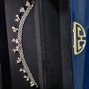 Elegant Silver Floral Bracelet